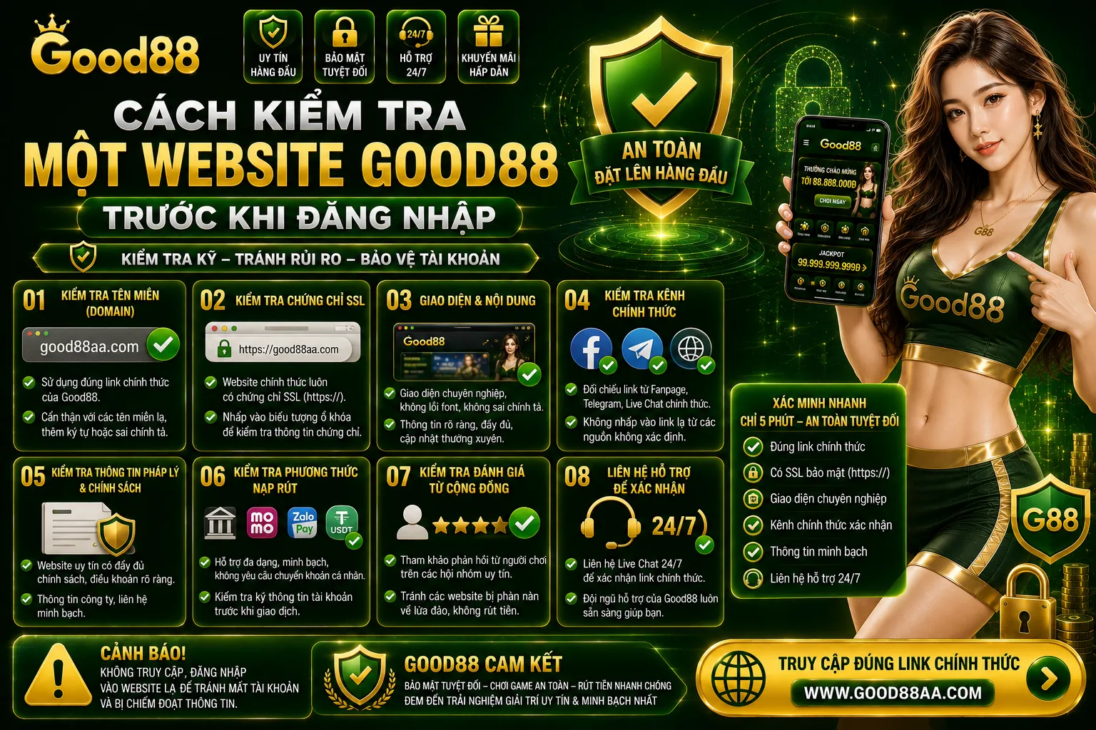 Cách kiểm tra một website Good88 trước khi đăng nhập