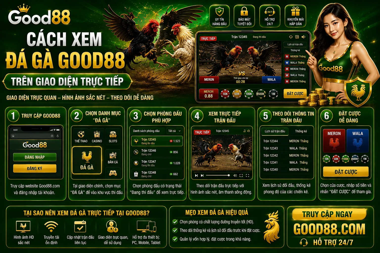 Đá Gà Good88 – Cách Xem Trận Và Đọc Các Loại Kèo 2 Cách xem đá gà Good88 trên giao diện trực tiếp