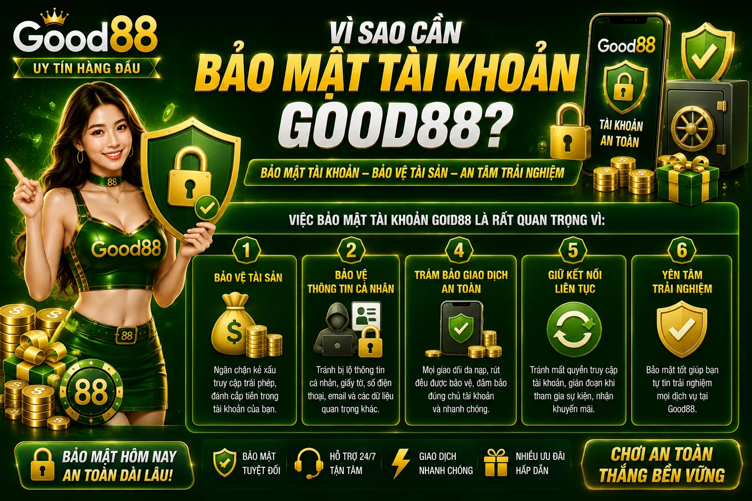 Bảo Mật Tài Khoản Good88: Cách Bảo Vệ Mã OTP 1 Vì sao cần bảo mật tài khoản Good88?
